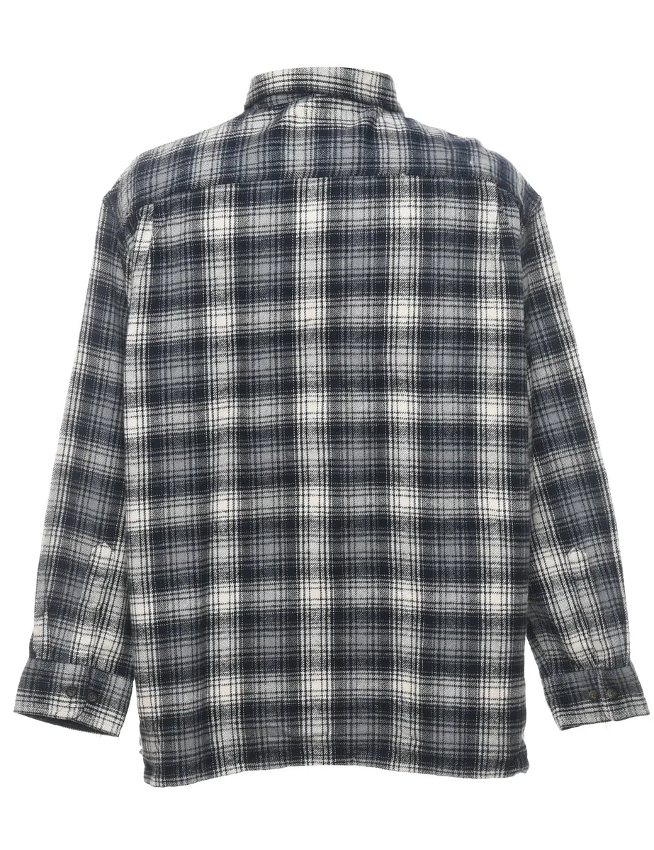 St John's Bay Black & White Plaid Shirt - XL