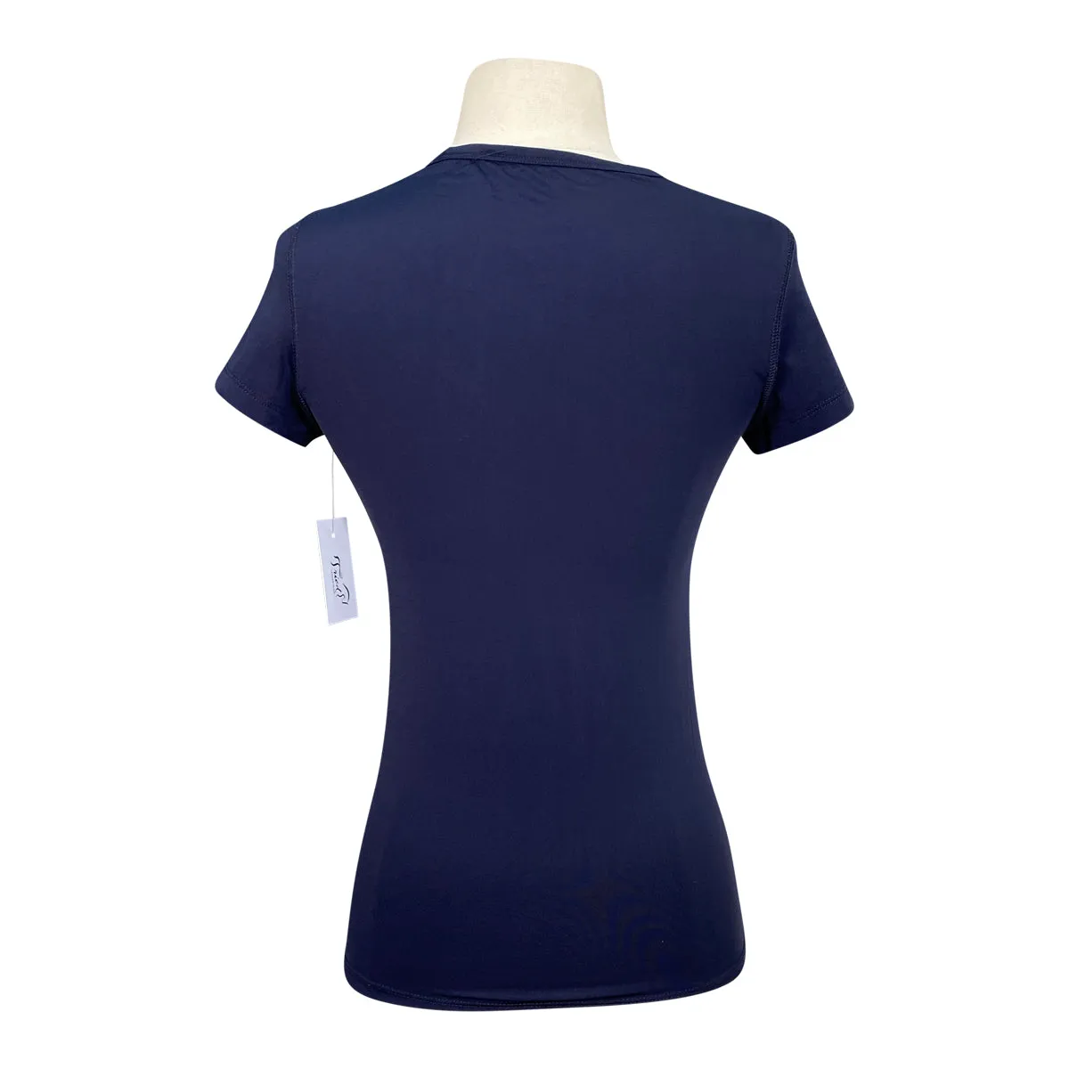 Tailored Sportsman IceFil Short Sleeve Crew Neck in Navy - Women's XXS