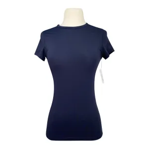 Tailored Sportsman IceFil Short Sleeve Crew Neck in Navy - Women's XXS