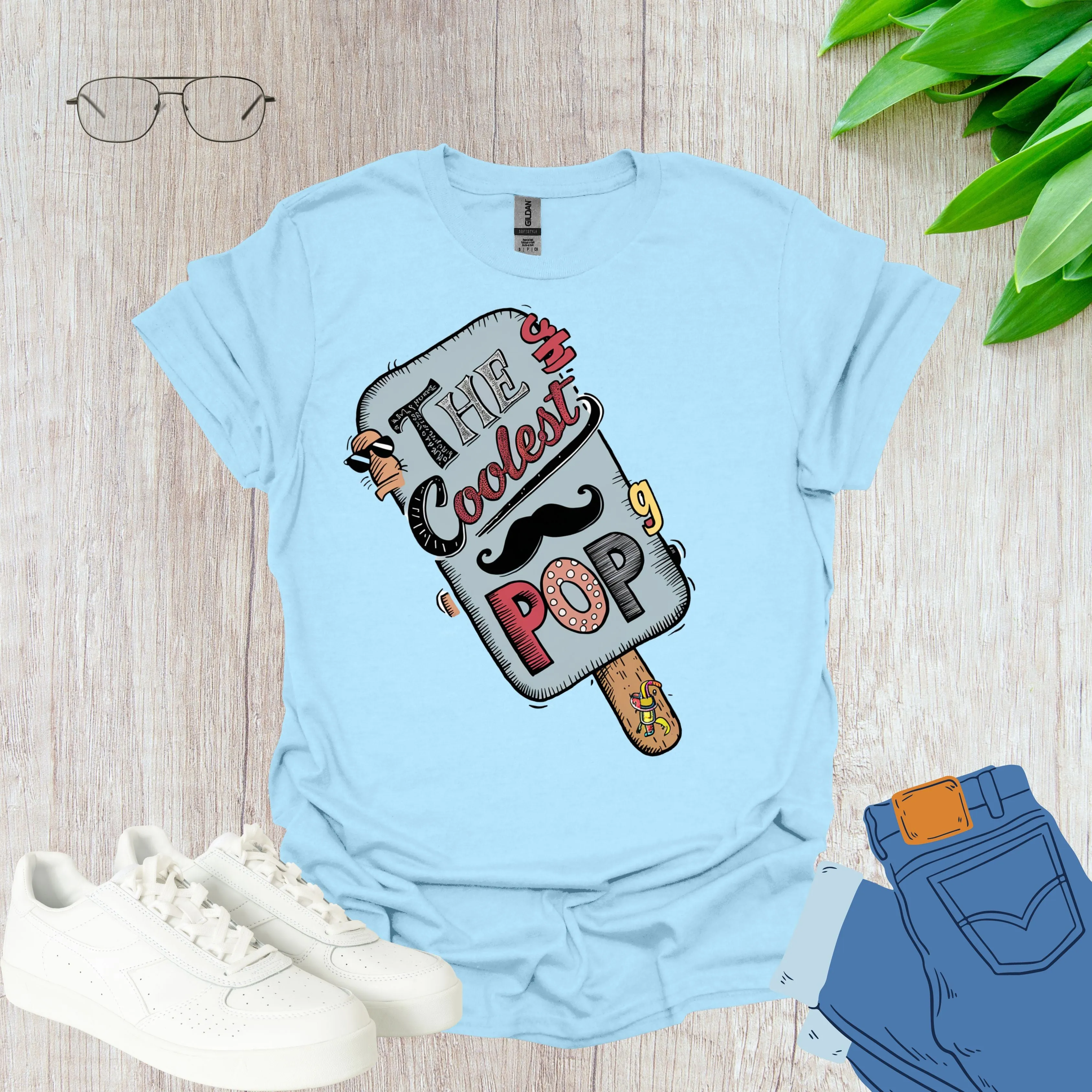 The Coolest Pop Funny Dad Shirt