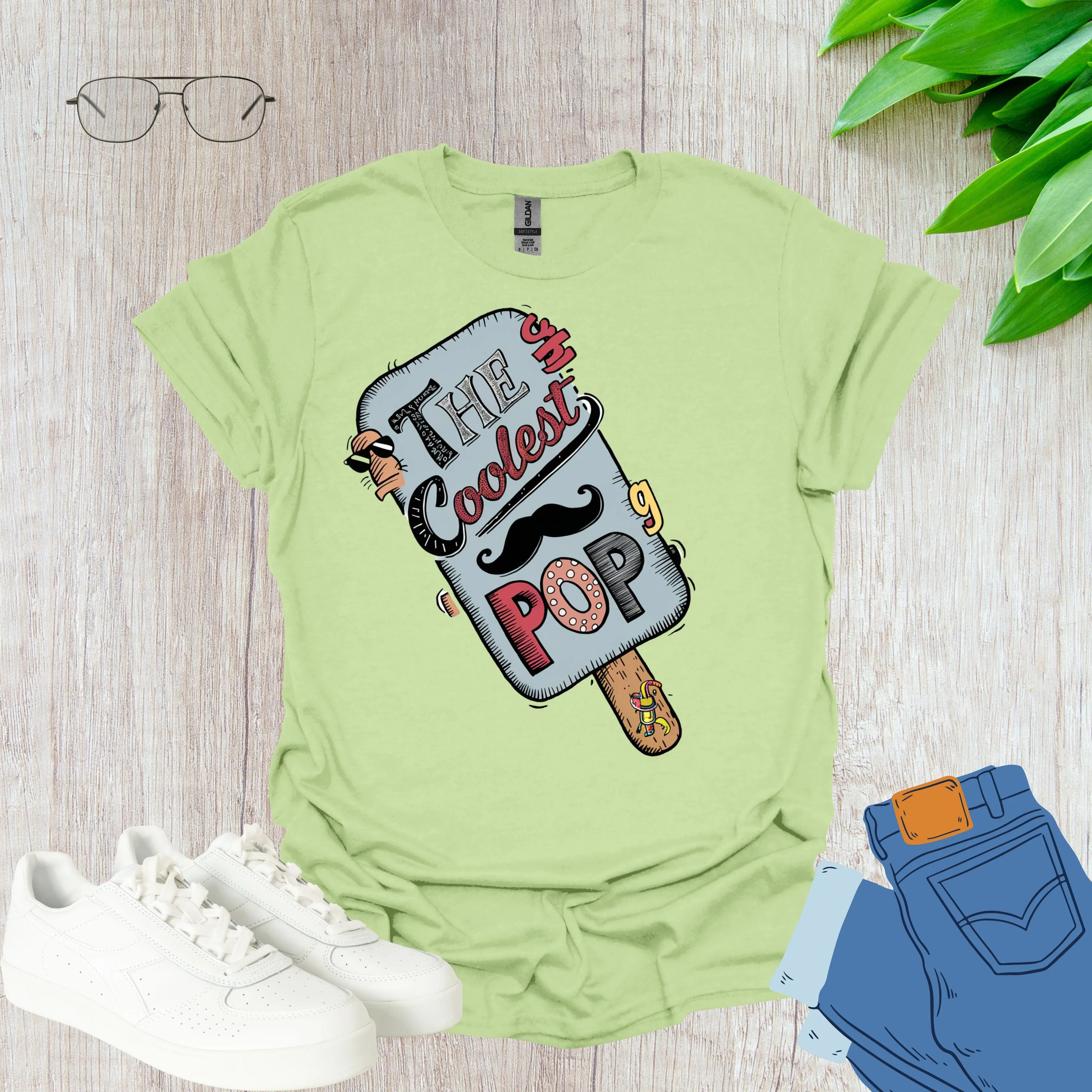 The Coolest Pop Funny Dad Shirt