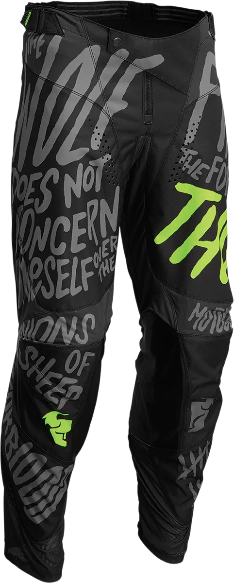 THOR Youth Pulse Counting Sheep Pants - Charcoal/Acid - 22 2903-2075