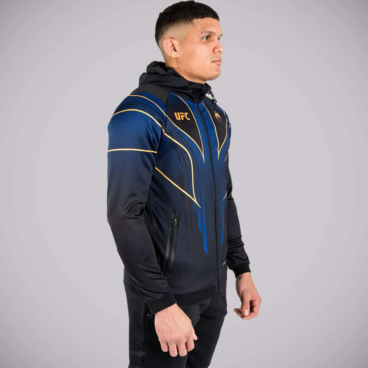 Venum UFC Authentic Fight Night 2.0 Walkout Hoodie Blue/Black/Gold