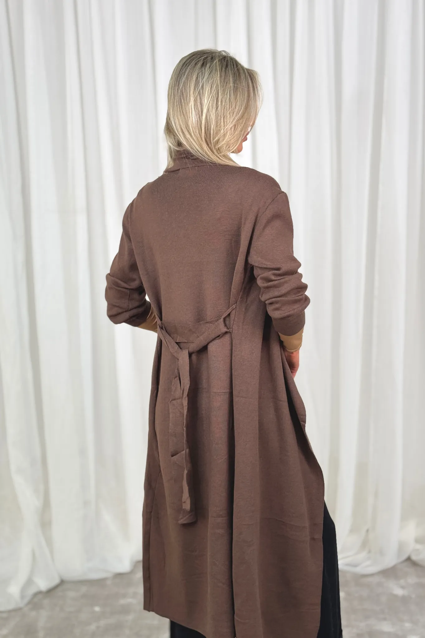 Willow Longline Jacket In Coffee