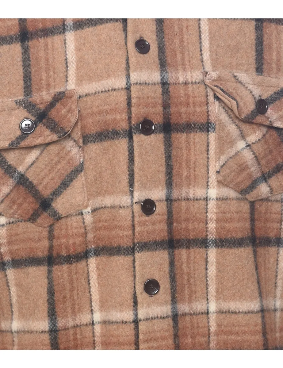 Wool Sears Checked Shirt - M