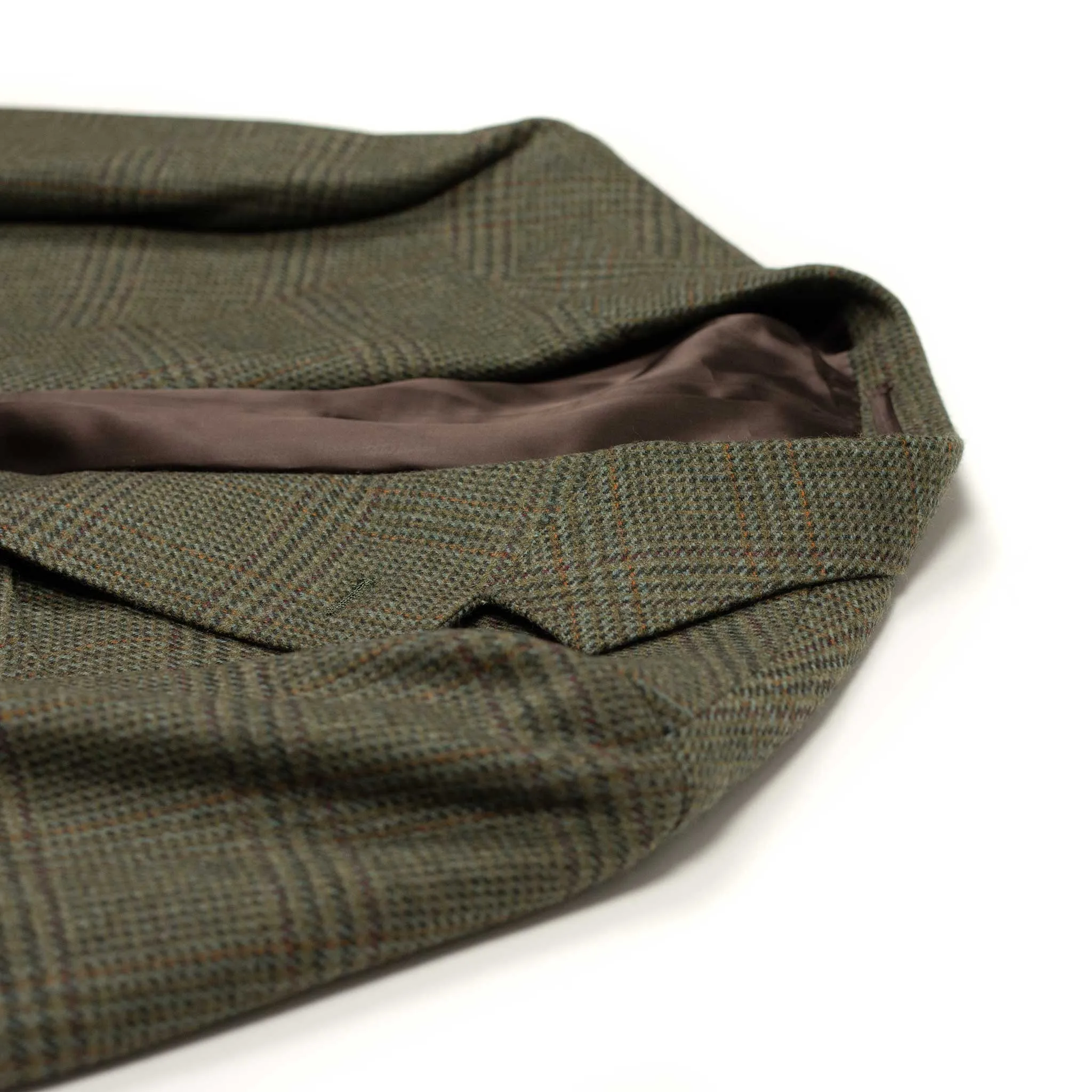 x Sartoria Carrara: Sport coat in exclusive Fox Bros green & brown glencheck flannel (10th anniversary capsule)