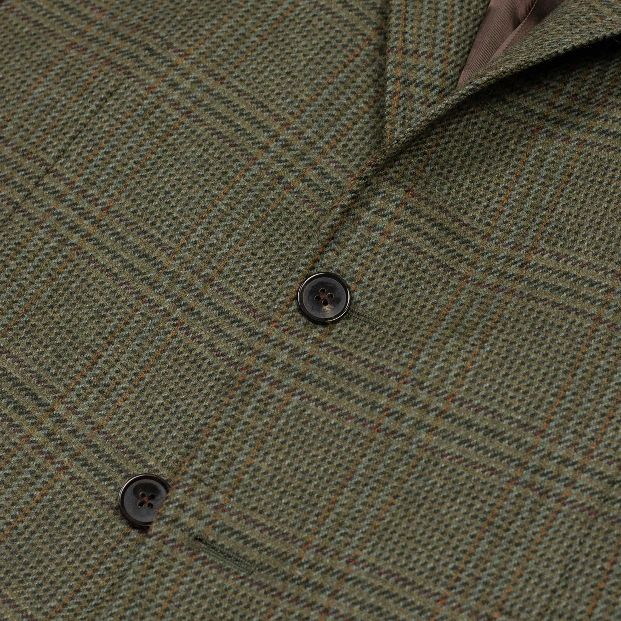 x Sartoria Carrara: Sport coat in exclusive Fox Bros green & brown glencheck flannel (10th anniversary capsule)