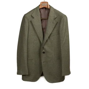 x Sartoria Carrara: Sport coat in exclusive Fox Bros green & brown glencheck flannel (10th anniversary capsule)