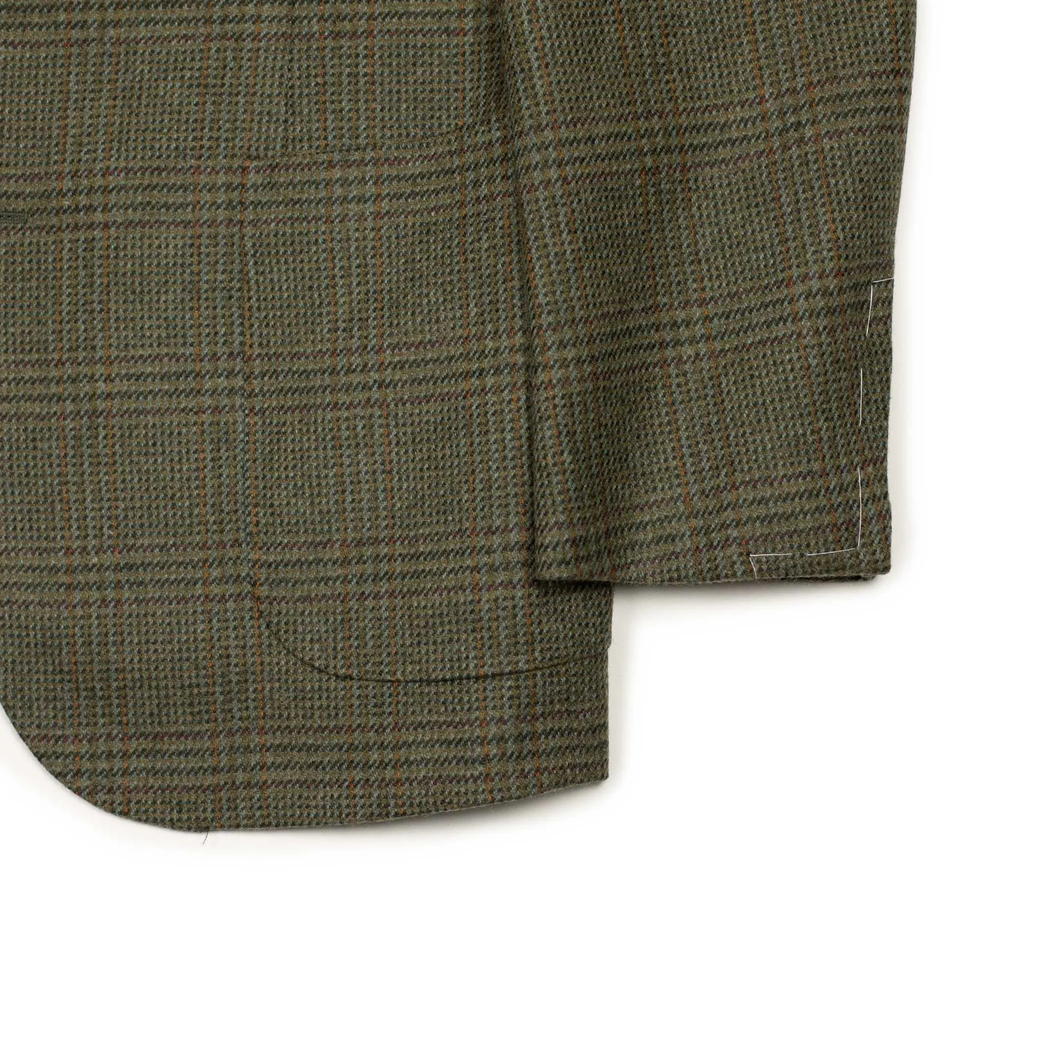 x Sartoria Carrara: Sport coat in exclusive Fox Bros green & brown glencheck flannel (10th anniversary capsule)