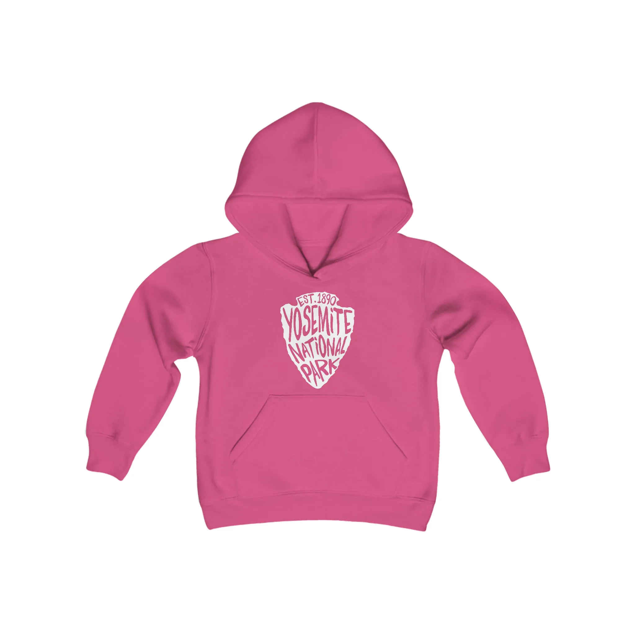 Yosemite National Park Kids Hoodie - Arrowhead Chunky Text