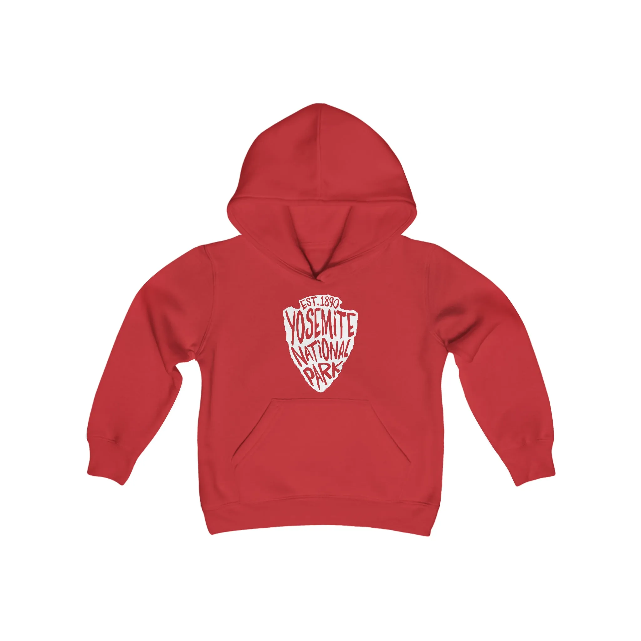 Yosemite National Park Kids Hoodie - Arrowhead Chunky Text